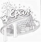 Epcot Disney Colorir Spaceship Quallen Fantasmic Clipground sketch template