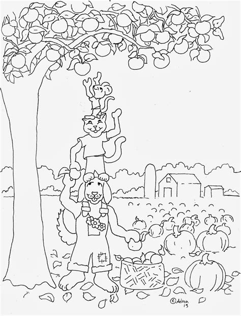 coloring pages  kids   adron autumn harvest  kids print