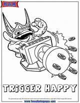 Trigger Skylander sketch template