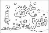 Coloring Pages Quotes Valentines Printable Colouring Sheets Sheet Color Kids Cute Book Colorir Para Description sketch template