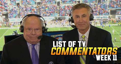 list  tv commentators   sec game  week