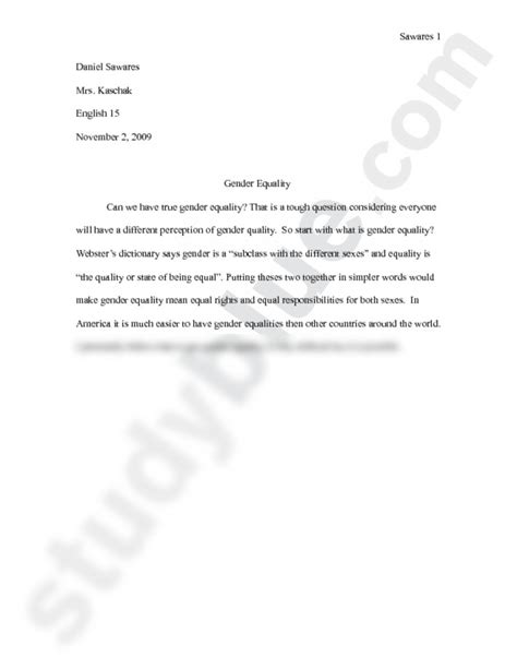 009 gender equality essay right ethnicity race inequality