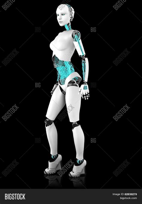 sexy robot woman posing image and photo bigstock