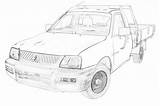 Mitsubishi Triton Mk Glx Gl 1996 2006 Aerpro Drawing Gls Qe Pajero Sport Ml 2007 sketch template