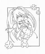 Miku Coloring Pages Getcolorings Hatsune sketch template