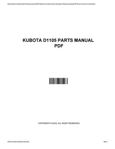 kubota  parts manual   larrysmith issuu