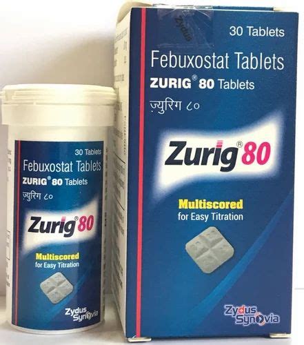 zurig febuxostat tablets   tablets  rs pack   delhi id