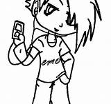 Emo Sad Clipartmag Drawings Coloring Pages sketch template