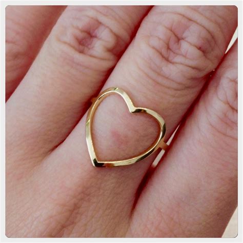 anel coração vazado grande joia de ouro 18k especial r 650 00 em