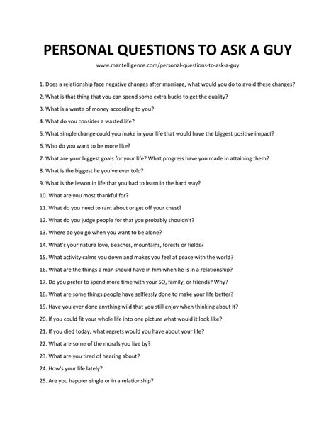 pin on guy questions