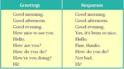 basic english greeting  responses  learn english english phrases english vocabulary