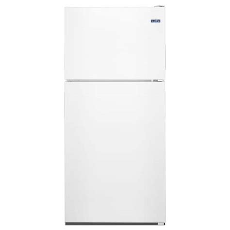 Maytag 18 Cu Ft Top Freezer Refrigerator In White Mrt118fffh The