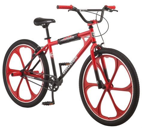 mongoose grudge mens bmx freestyle bike single speed   mag wheel red blk mongoose bikes