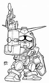 Sd Gundam Lineart Version Rx sketch template