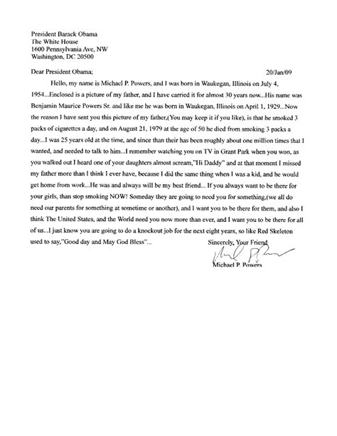 writing  letter   president format  official letter format