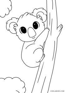 printable koala coloring pages  kids