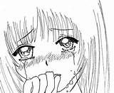 Anime Drawing Manga Girl Sad Crying Tears Draw Girls Cry Deviantart Cartoon Drawings Boy Faces Chibi Boys Heart sketch template