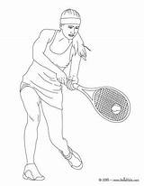 Tennis Player Backhand Woman Coloring Drawing Grip Williams Serena Pages Performing Handed Double Color sketch template