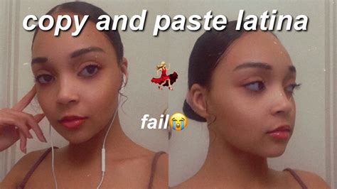 copy and paste latina makeup attempt yikes😭 youtube