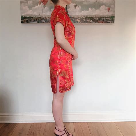 new sexy traditional gorgeous chinese satin short dress cheongsam qipao