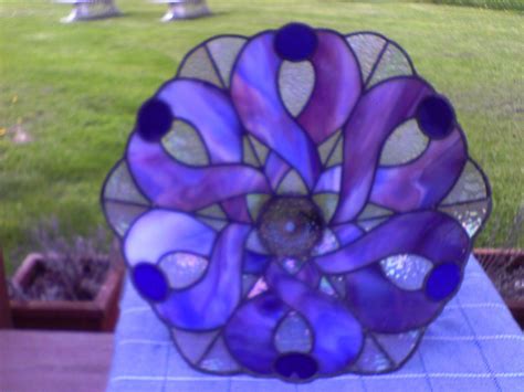 Beautiful Purple Stained Glass Lamp Shade