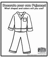 Pajama Coloring Pajamas Pages Polar Express Preschool Llama Red Template Party Activities Crafts Christmas Winter Kids Sheets Decorate Pj Printable sketch template