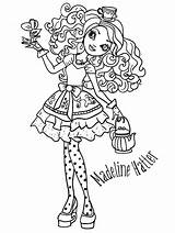 Ever After High Madeline Hatter Fun Kids Coloring sketch template