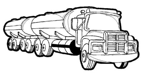 semi truck colouring pages ideas