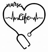 Nurse Clipart Nursing Heartbeat Stethoscope Ekg Webstockreview sketch template