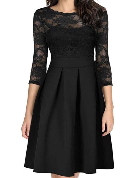 womens vintage floral lace 2 3 sleeve cocktail