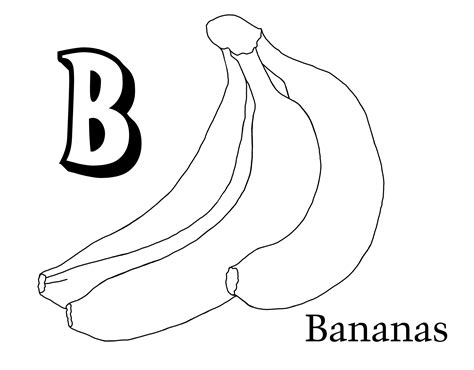 banana coloring pages    print