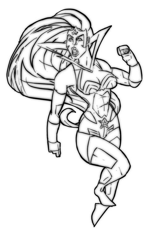 Free Super Hero Line Art For Colouring Dc Comics Wonder