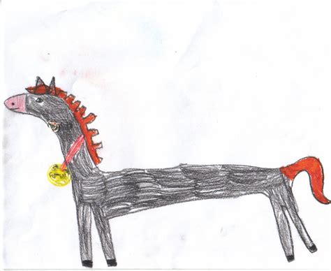 maja rysuje rysunki dzieciece kon