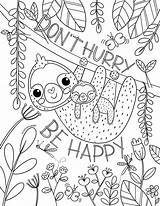 Sloth Hurry Crafter Noguiltlife sketch template