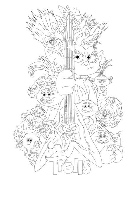 trolls world  coloring pages delta dawn lois murphys coloring pages