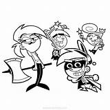 Fairly Timmy Cosmo Wanda Oddparents Xcolorings Chang Trixie sketch template