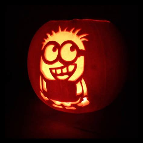 ready  halloween    minion pumpkins carved