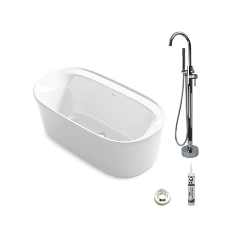 sterling kb   freestanding bathtub kit white  white kb    bathcom