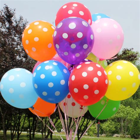 pcs pack polka dots latex balloons mullticolor  birthday parties