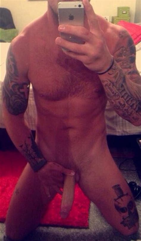 showing off his beautiful erect dick a naked guy