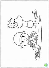 Coloring Dinokids Pocoyo Pages Close sketch template