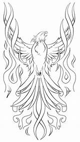 Coloring Pages Tattoo Adult Phoenix Patterns Bird Flames Drawing Tattoos Drawings Wood Sheets Printable Kids Rising Book Cool Burning Carving sketch template