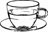 Cup Glass Line Saucer Clipart Dmca Complaint Favorite Add sketch template