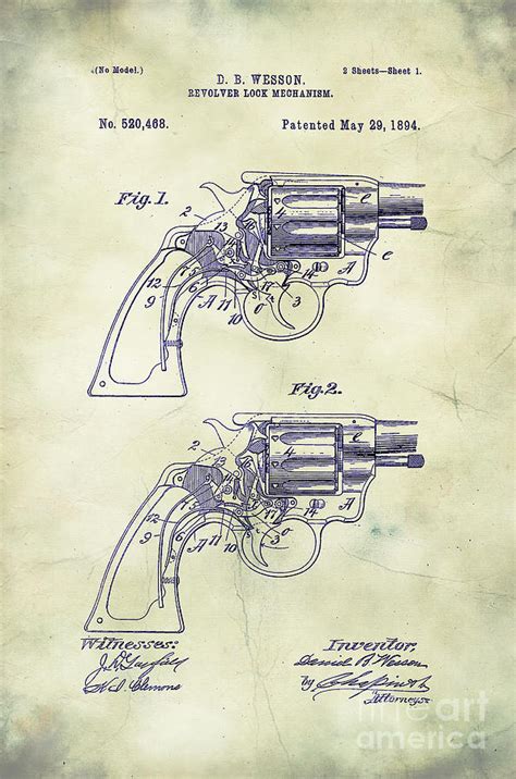 wesson revolver lock mechanism patent art  digital art  nishanth gopinathan