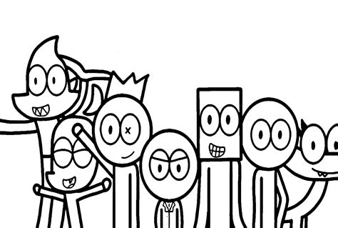 rainbow friends chapter  gang coloring pages  printable coloring