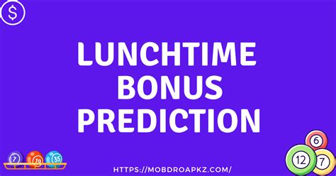 uk lunchtime bonus predictions  today  january