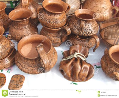 clay pots stock photo image