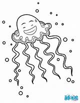 Jellyfish Coloring Pages Sea Hellokids Animals sketch template