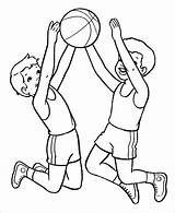 Basketball Coloring Pages Team Goal Getcolorings sketch template