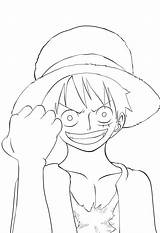 Luffy Lineart Onepiece Crafts sketch template